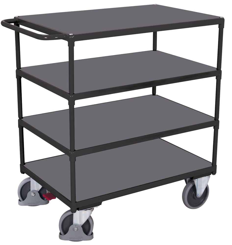 Heavy-duty table trolley with 4 load surfaces