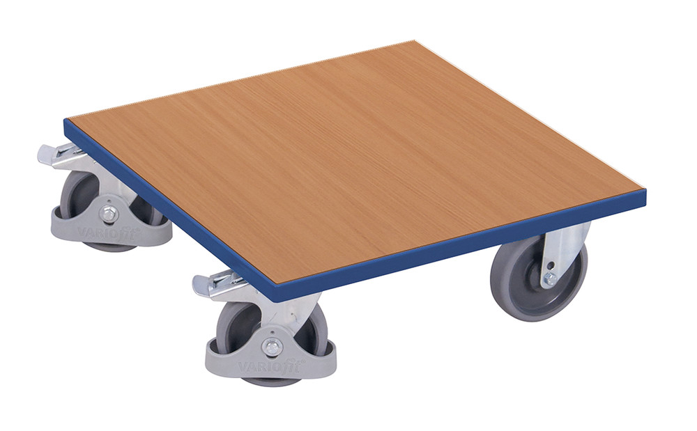 Plateau roulant pour caisses avec plateau mélaminé Plateau roulant pour caisses avec plateau mélaminé