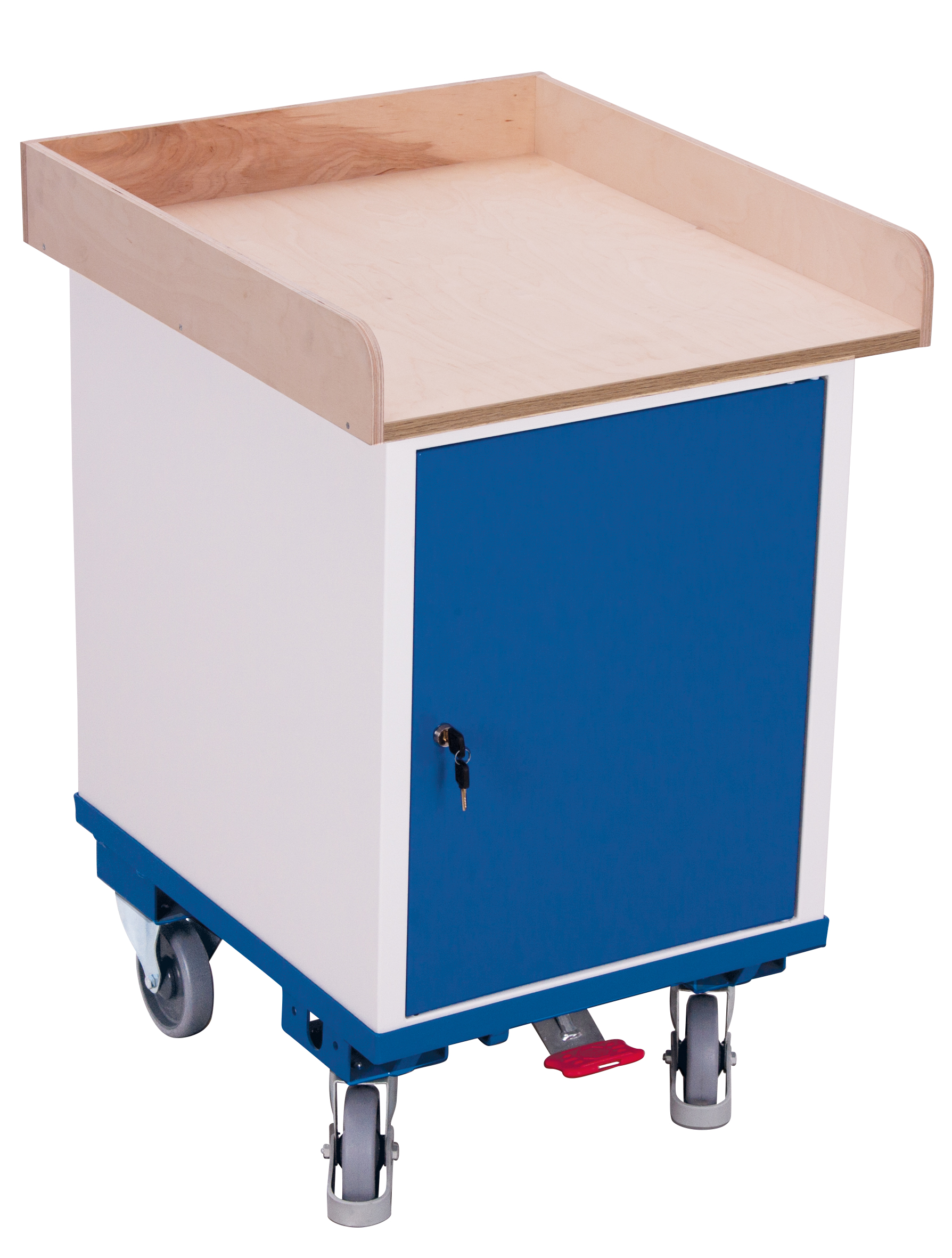 Cabinet with hinged door and 1 load surface