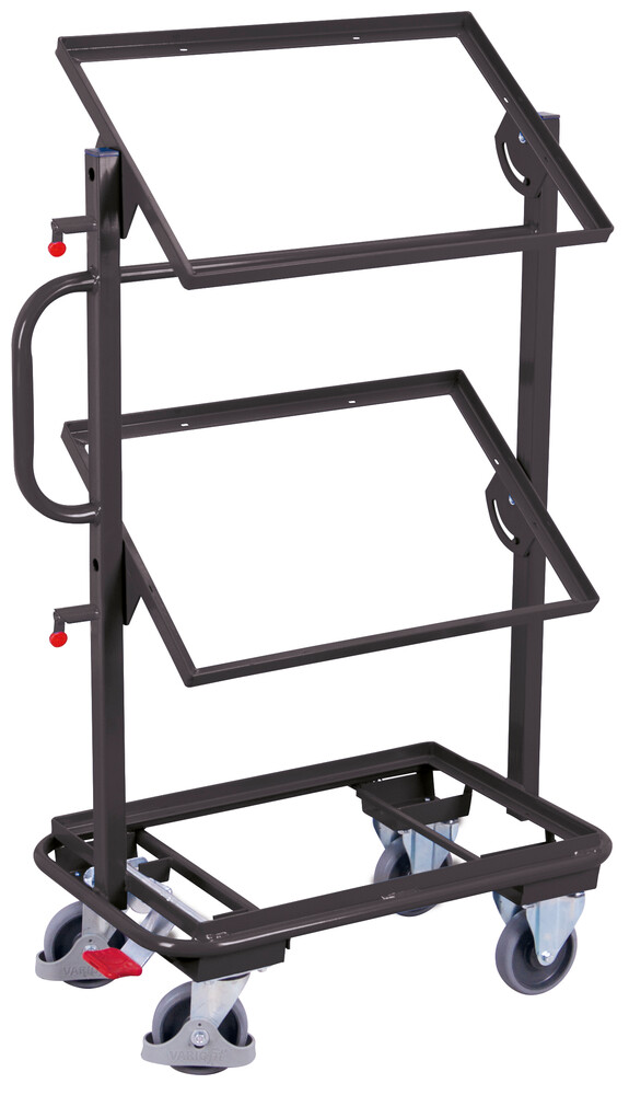 Small order-picking trolley, tiltable