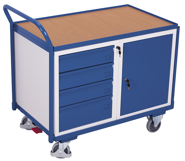 Workshop trolley with 1 load surface