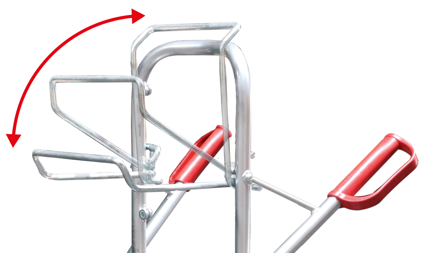Aluminiumkarre für Wasserflaschen mit Luftbereifung