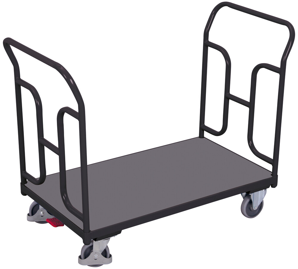 Double-end push bar trolley with bended tubes