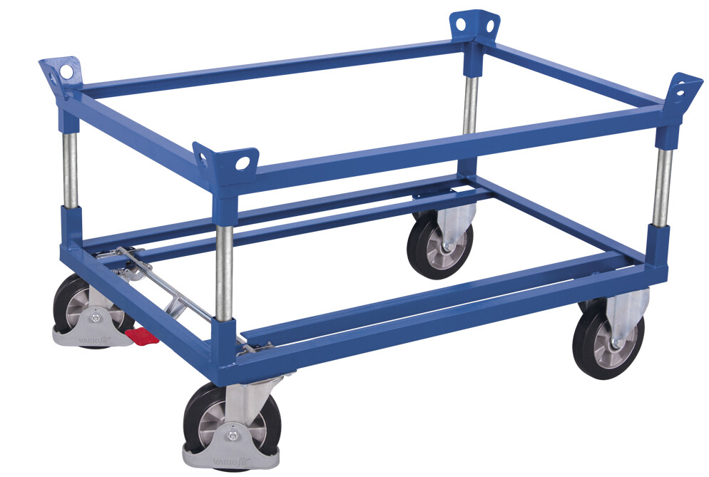 Chariot porte-palettes avec cadre rehausseé Chariot porte-palettes avec cadre rehausseé