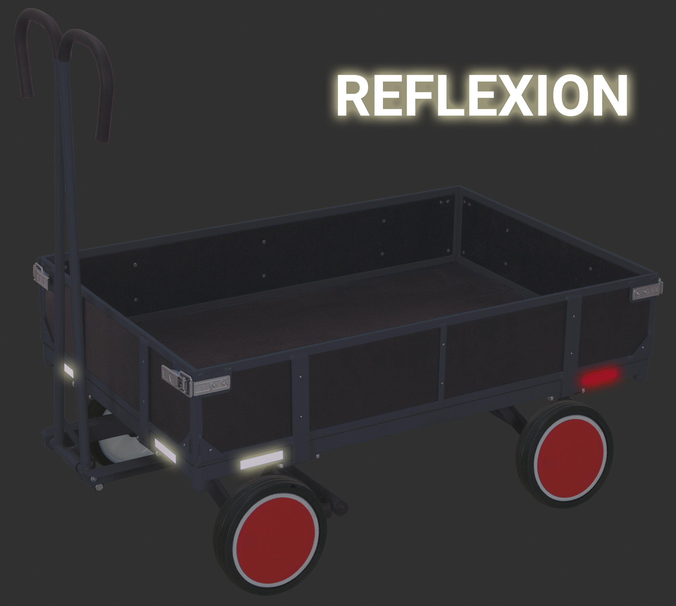 Hand platform trolley with side walls
