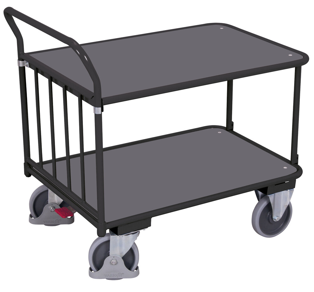 Table trolley with push bar