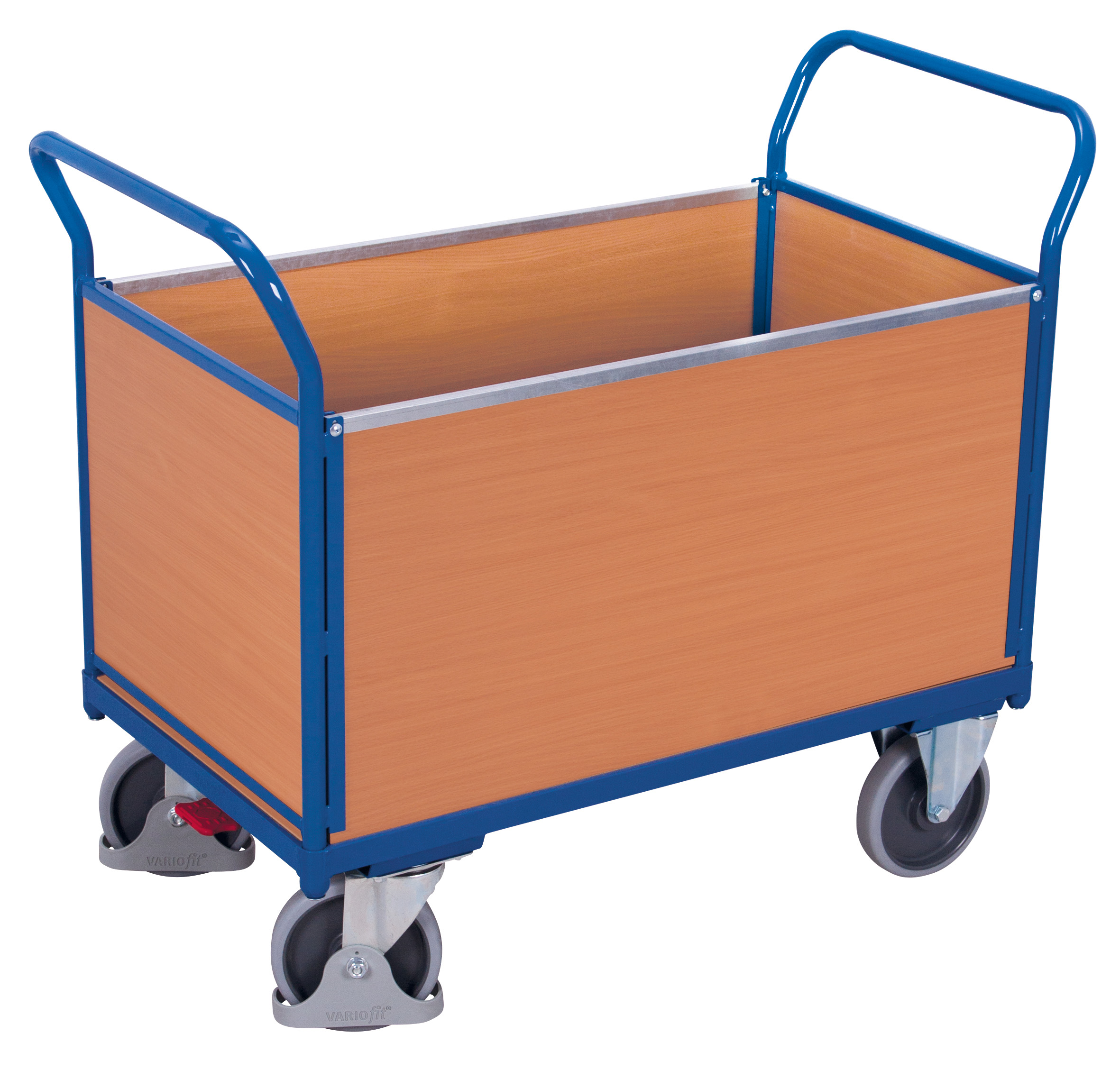 Vierwandwagen mit Holz