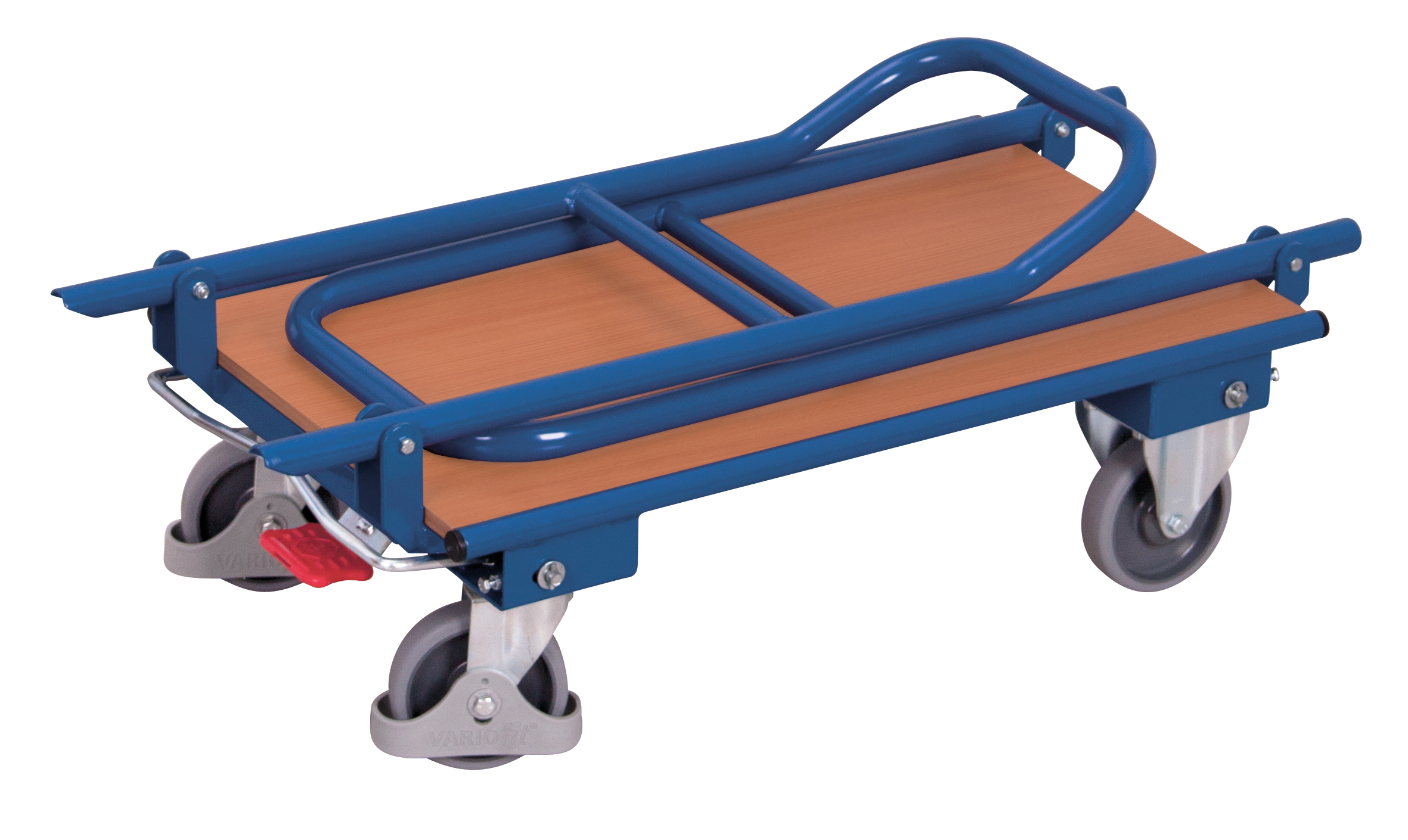 Folding trolley with 2 push bars