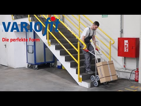 Aluminium stair-climber truck with 2 three-arm star wheels